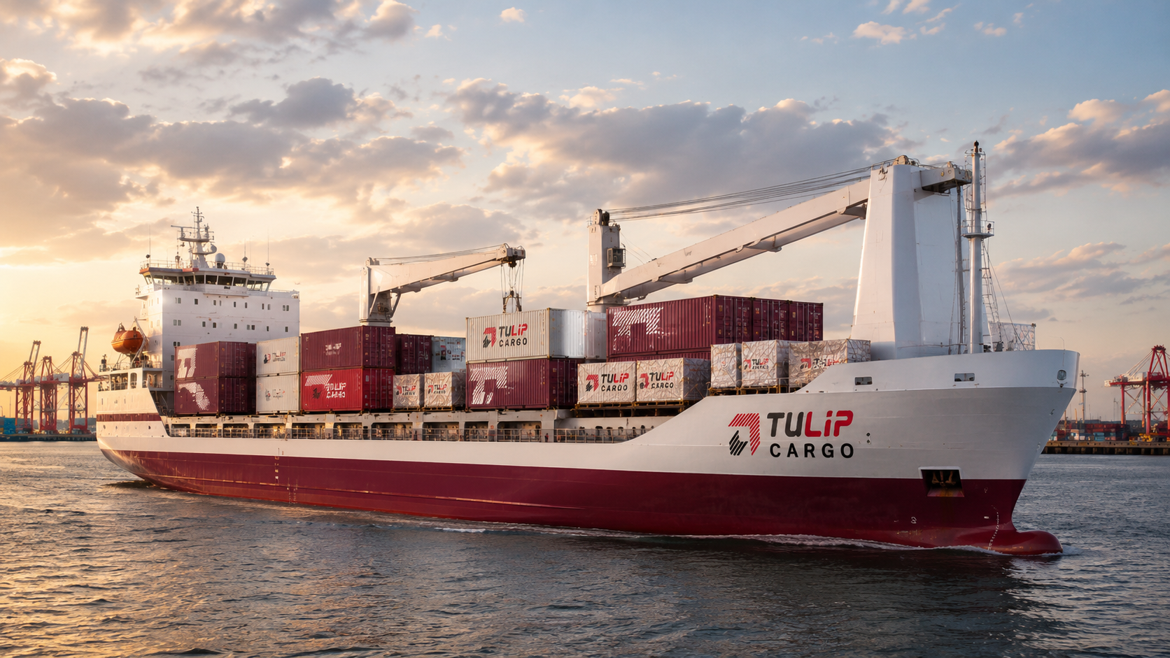 Tulip Cargo freight ship transporting cargo containers